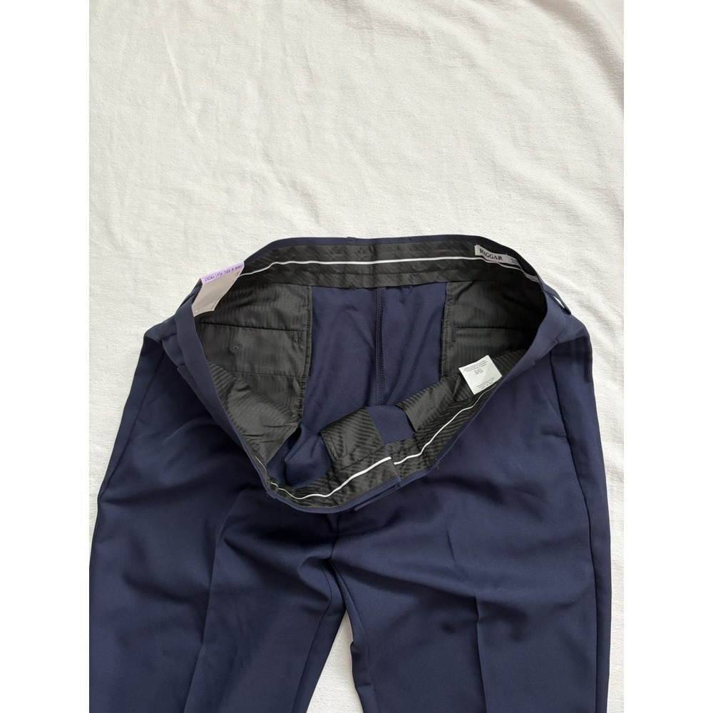 NEW Haggar Men's All Day Comfort Slim Straight Fit Pants Navy Men's Size 38 X 32 - Picture 3 of 12